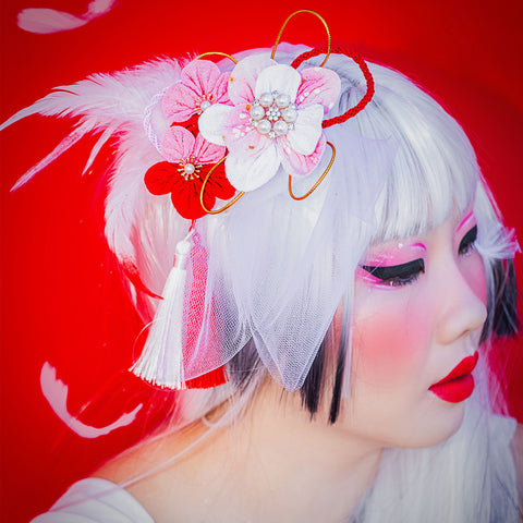 Tsuru Nyōbō Crane Bridal Hair Piece