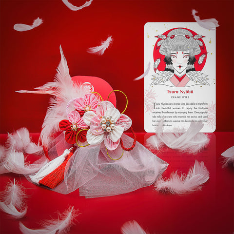 Tsuru Nyōbō Crane Bridal Hair Piece