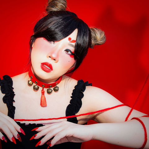 Inugami Faux Leather Choker Necklace