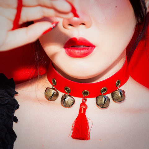 Inugami Faux Leather Choker Necklace
