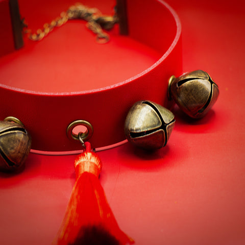 Inugami Faux Leather Choker Necklace