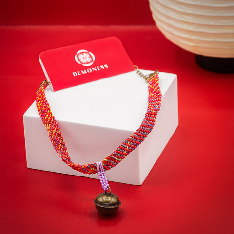 Bakeneko Square Style Kumihimo Necklace Choker