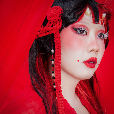 Oni Macrame Dangle Hair Piece