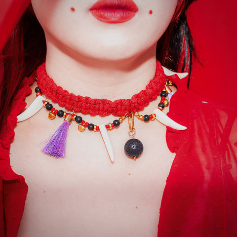 Oni Macrame Choker Necklace