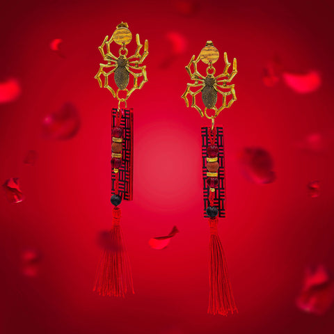 Tsuchigumo Spider Yokai Dangle Earrings