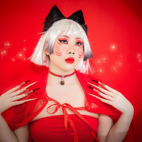 Bakeneko Square Style Kumihimo Necklace Choker